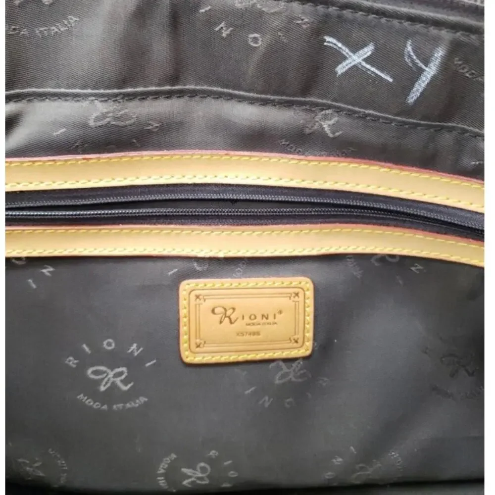 RIONI MODA ITALIA XL BUCKLED SATCHEL TOTE BAG